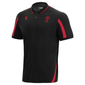 2021-2022 Wales Player Tech Polo Shirt (Black)