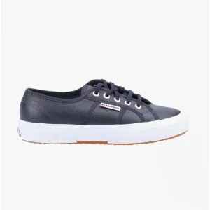 2750 TUMBLED Mens Leather Trainers Blue Navy