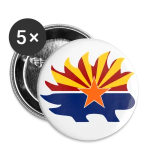 Arizona Libertarian Party Porcupine Buttons large 2.2'' (5-pack)