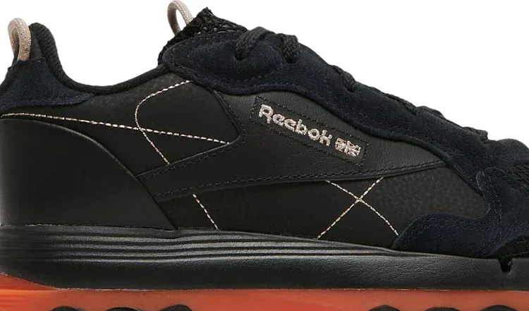 cardi b x wmns classic leather 'core black fiery orange' Reebok sneakers, black