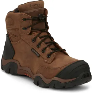 Chippewa Mens Cross Terrain 6in WP CT Hiker Bourbon Brown Leather Work Boots