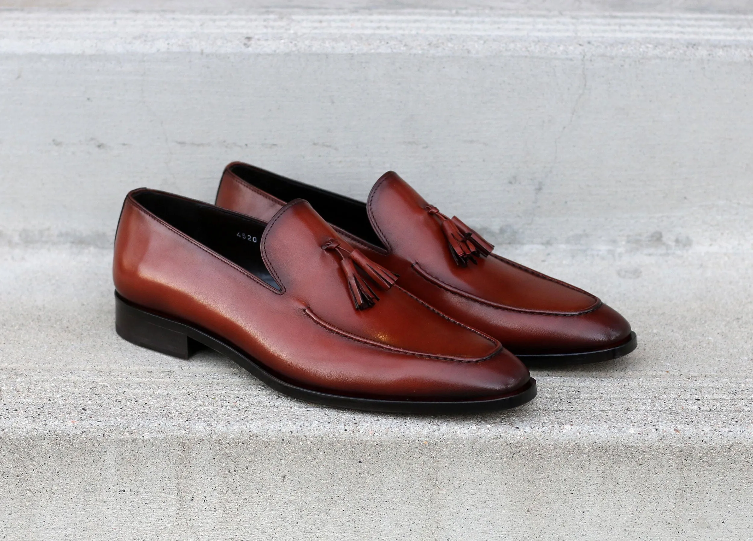 Corrente Calfskin Tasseled Loafer Tan