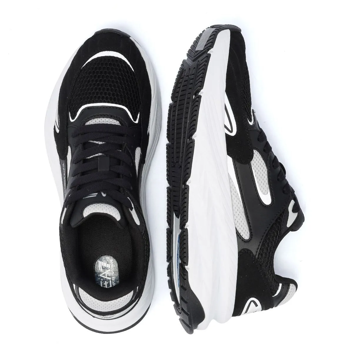 EA7 Crusher Sonic Mix Men's Black/Silver Trainers