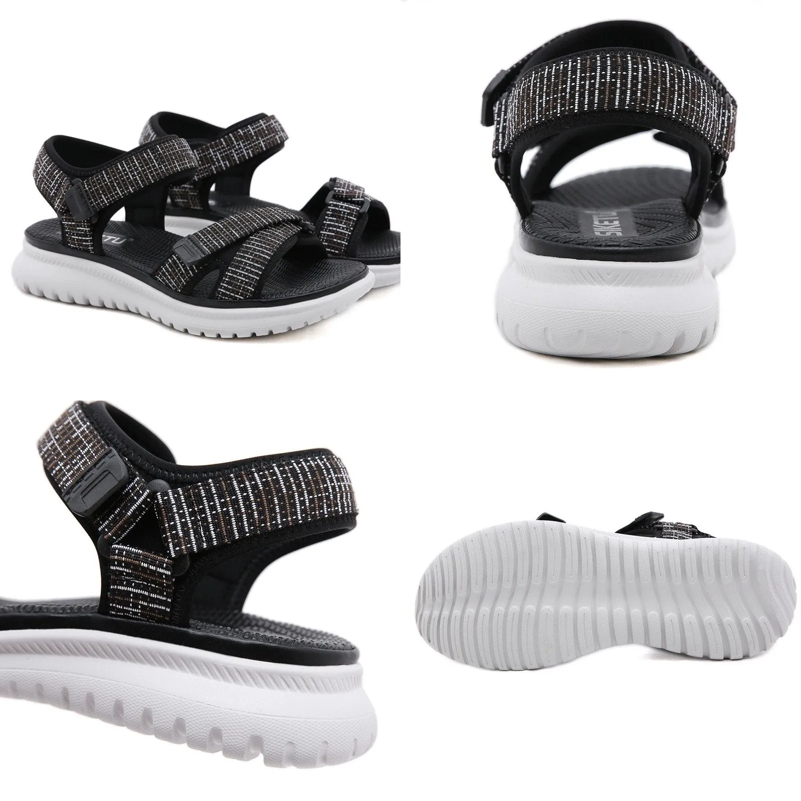 GroovyWish Trendy Sports Sandals Women Open Toe Hook&loop Orthopedic Sandals