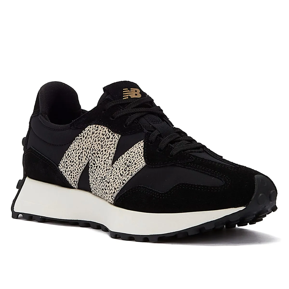 New Balance 327 Womens Animal Print Black Trainers