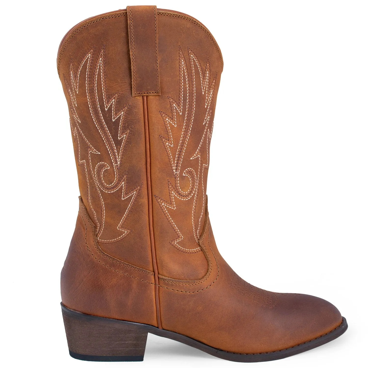 SheSole Women's Western Boots Round Toe Tan