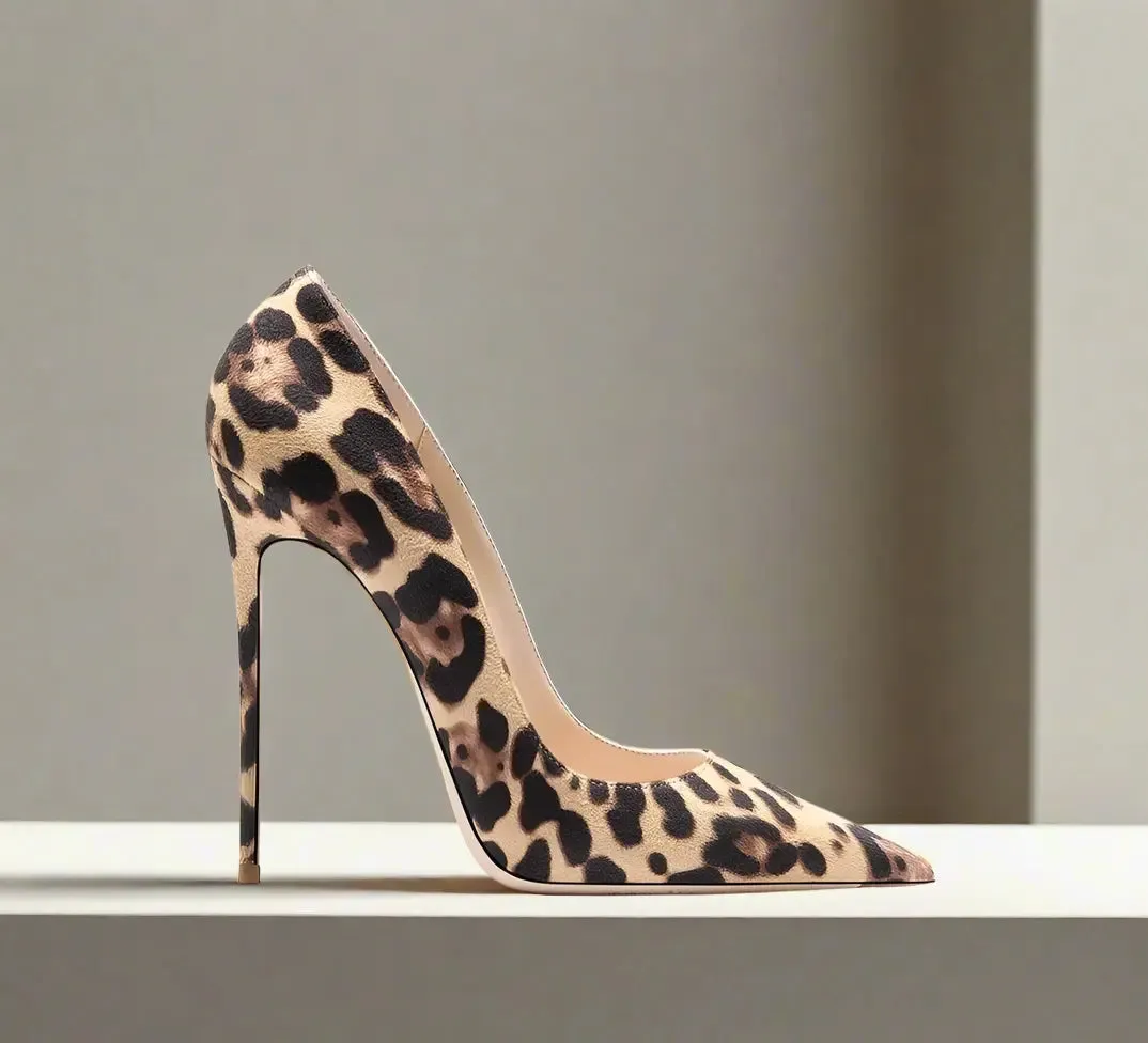 Tabitha Leopard Flock Heels