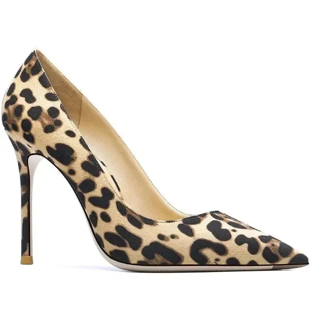 Tabitha Leopard Flock Heels