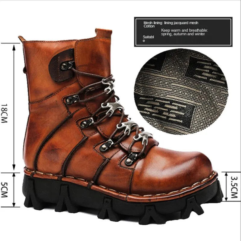 TEEK - Italian Motorcycle Biker Combat Boots