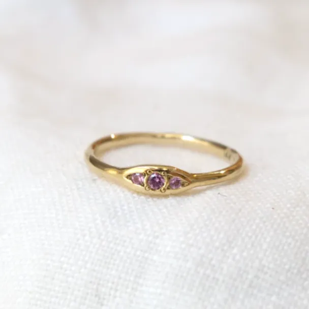 Trio Ring Pink Sapphire